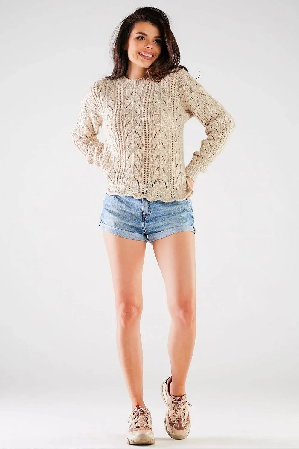 Ribbed Long-Sleeve Relaxed Jumper