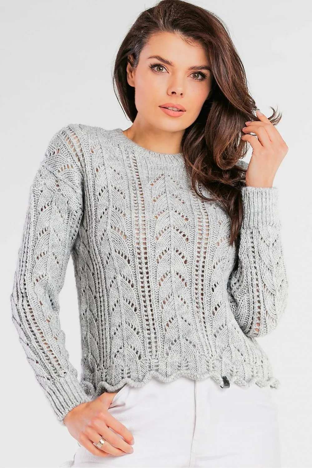 Ribbed Long-Sleeve Relaxed Jumper