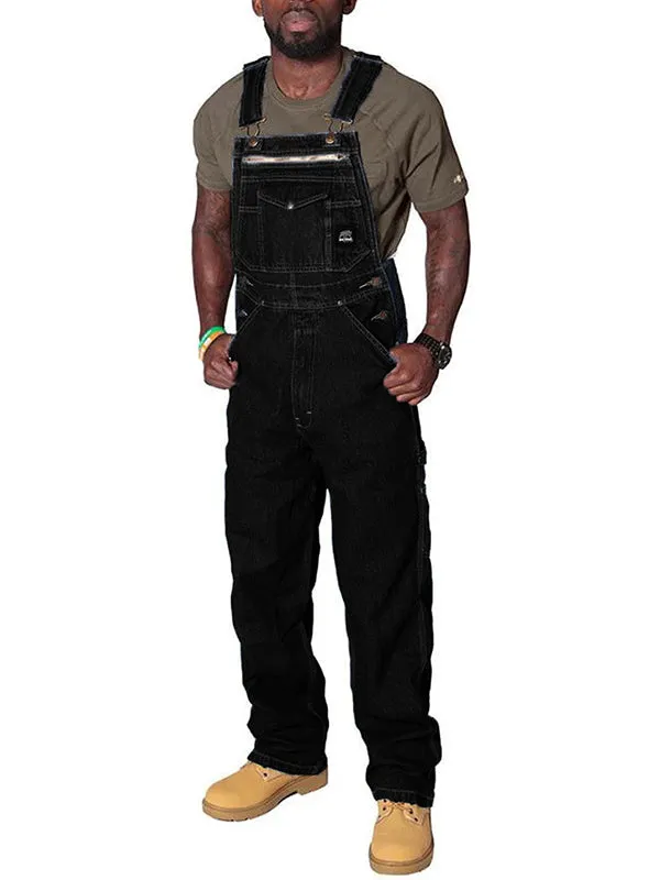 Ripped Suspender Jeans Jumpsuit
