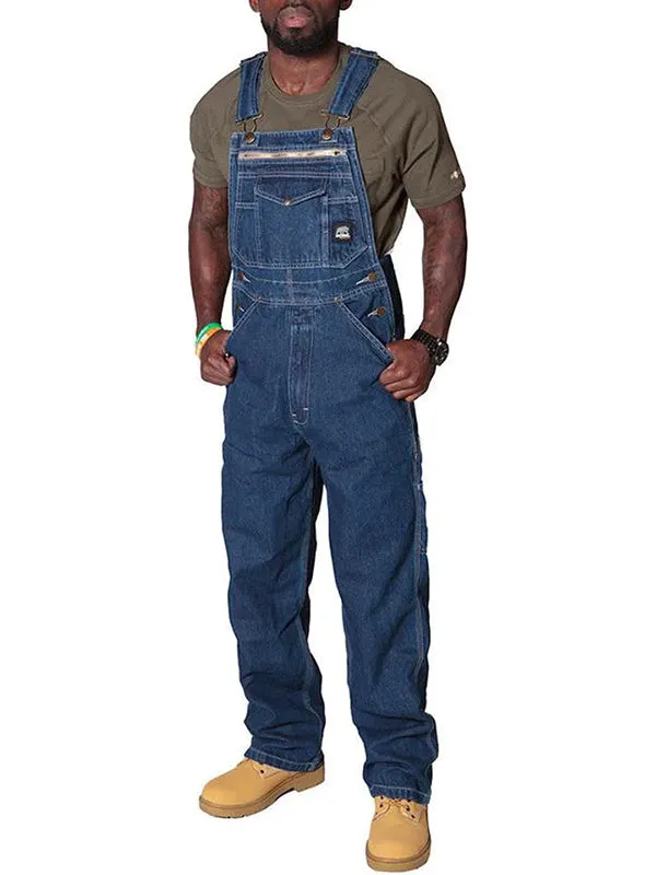 Ripped Suspender Jeans Jumpsuit