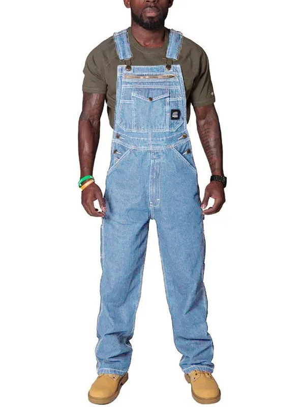 Ripped Suspender Jeans Jumpsuit