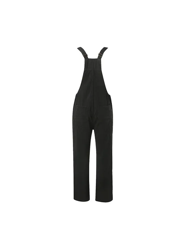 Ripped Suspender Jeans Jumpsuit