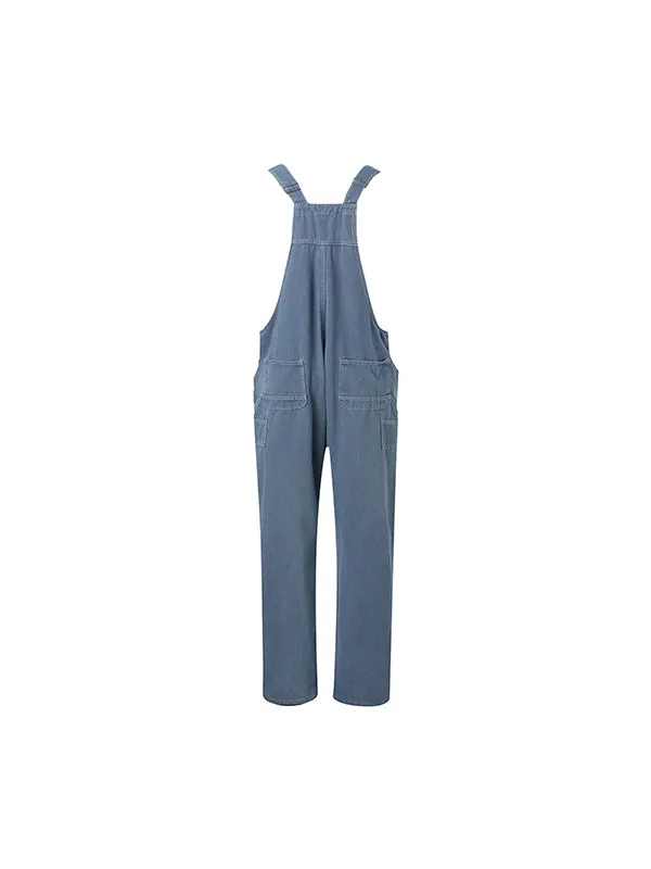Ripped Suspender Jeans Jumpsuit