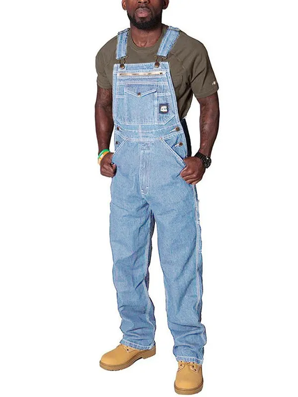 Ripped Suspender Jeans Jumpsuit