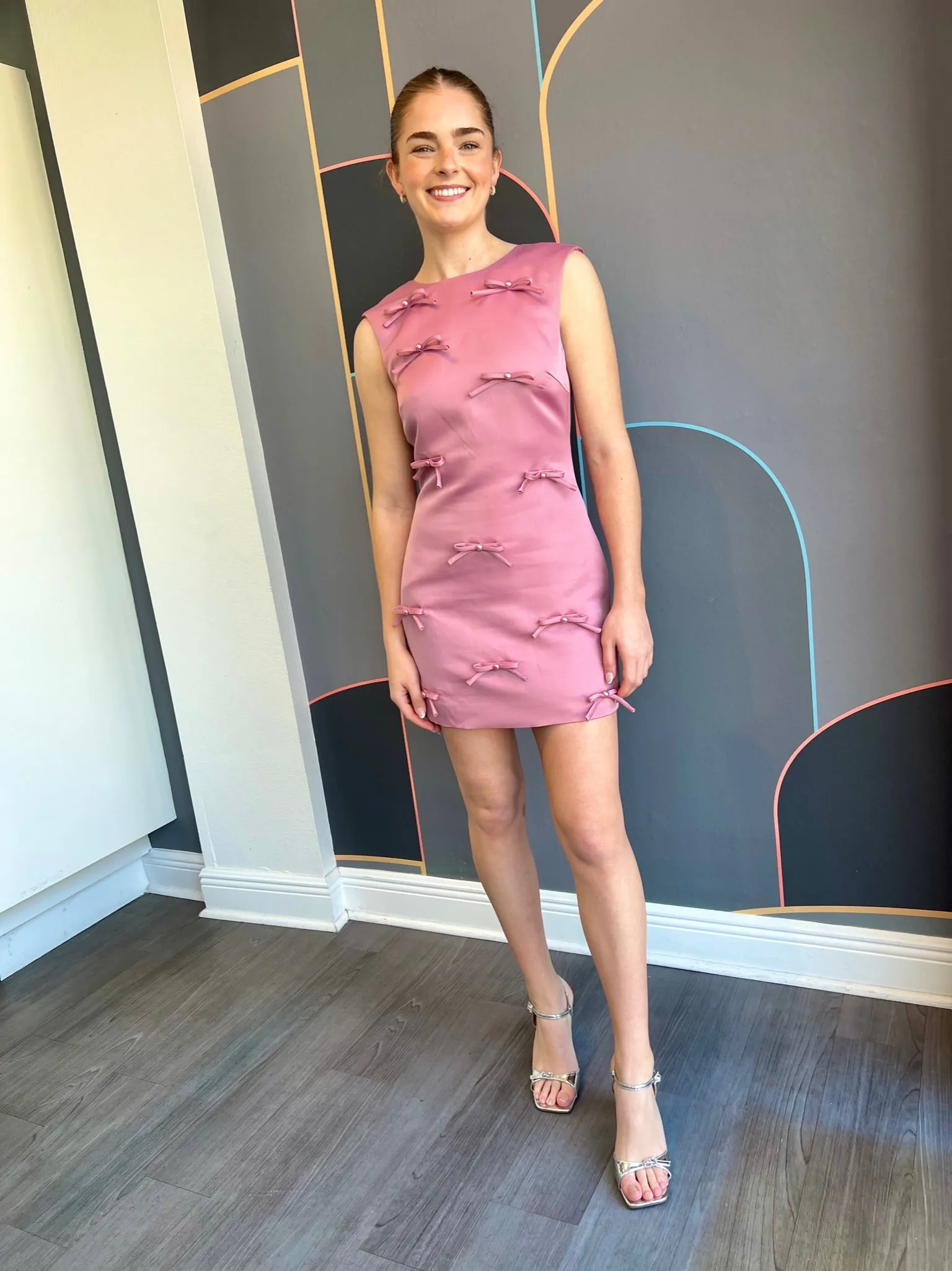 Rose Bow Shift Dress