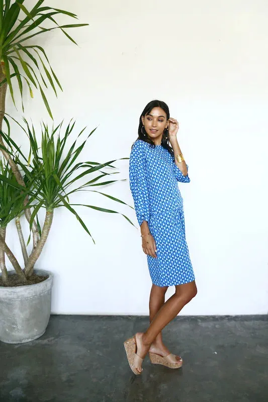 Rose L/S Dress - Blue Arrow