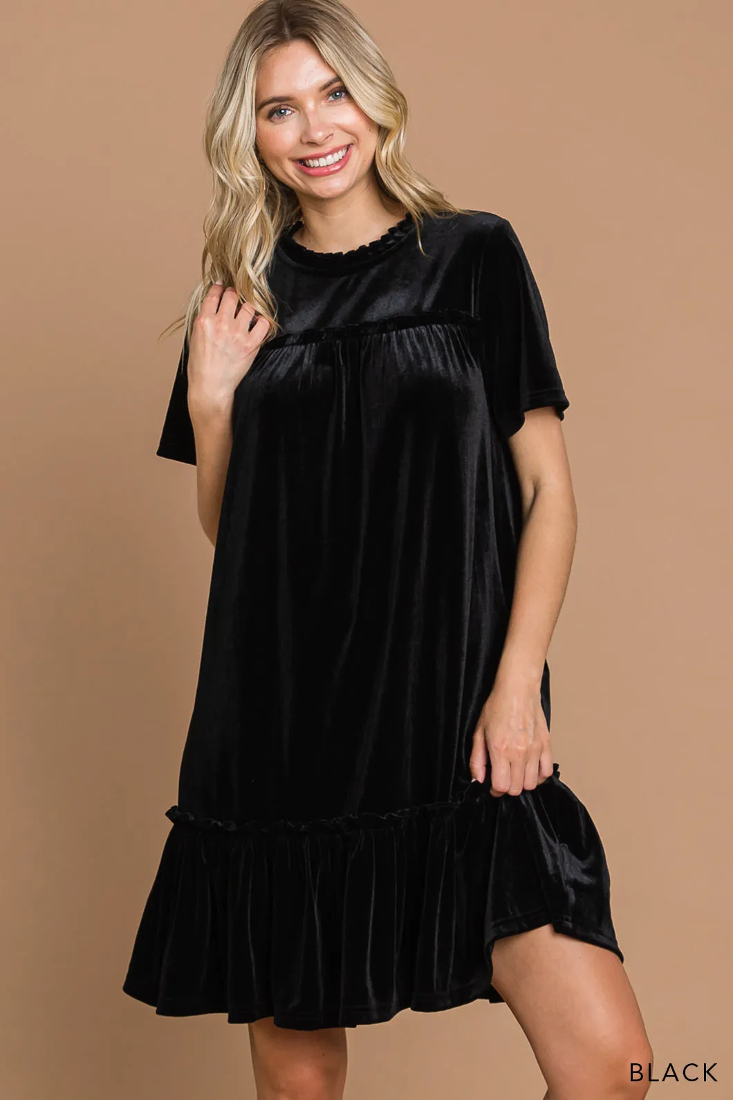 Ruby Velvet Shift Dress
