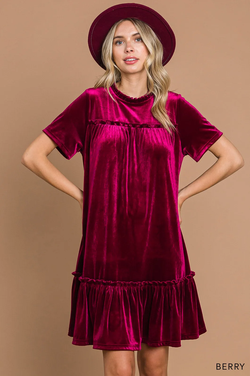 Ruby Velvet Shift Dress