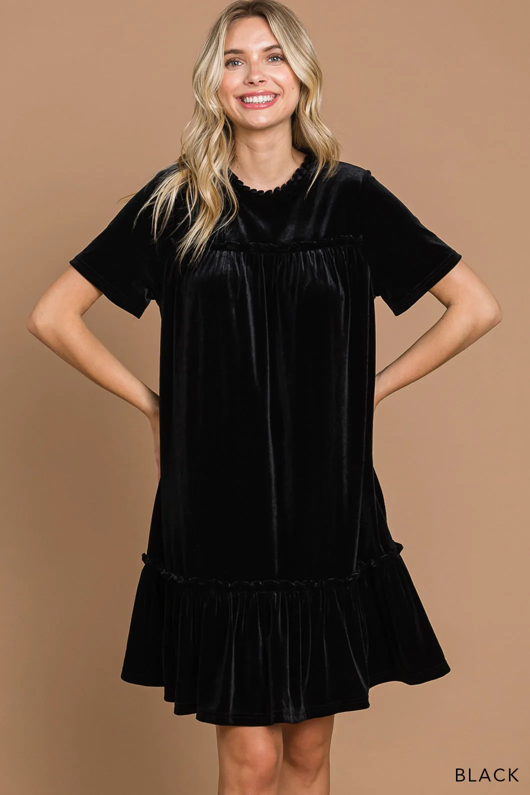 Ruby Velvet Shift Dress