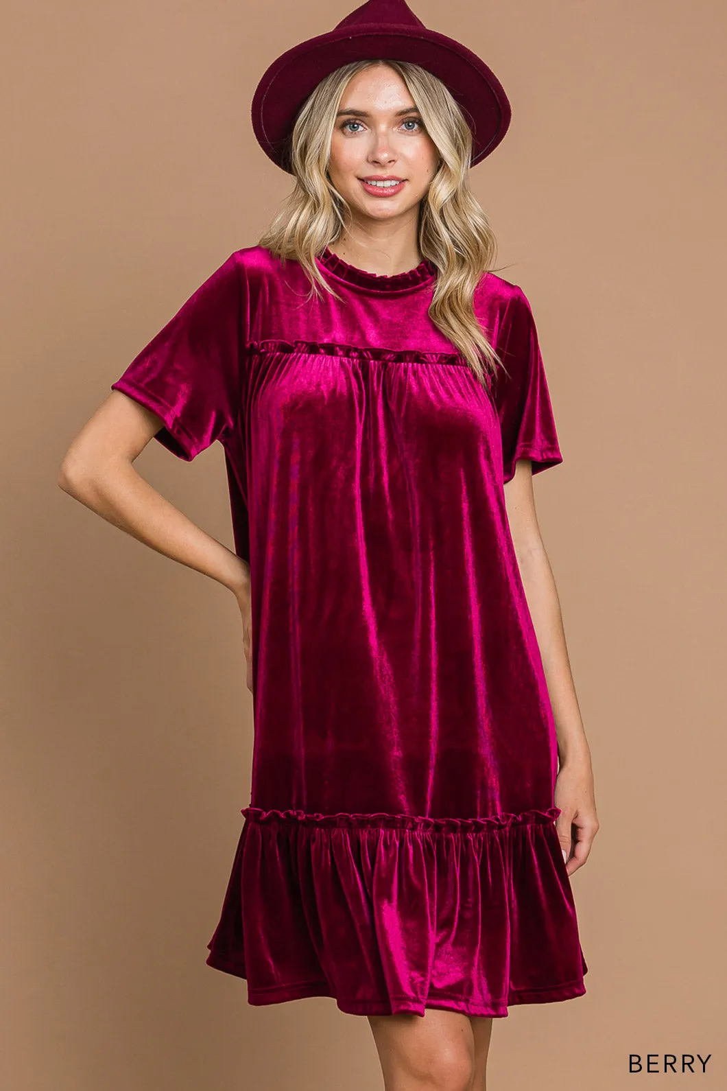 Ruby Velvet Shift Dress