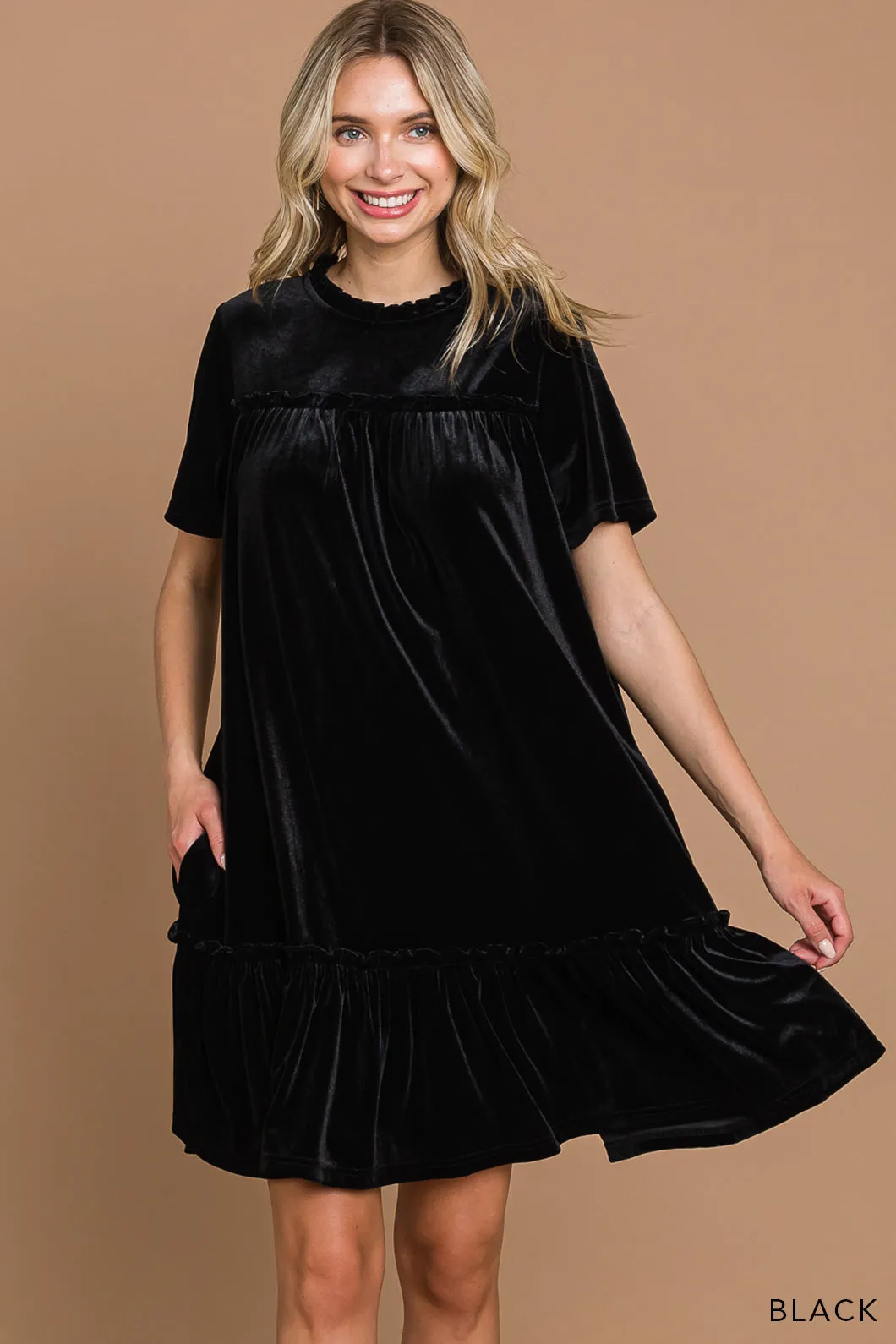 Ruby Velvet Shift Dress