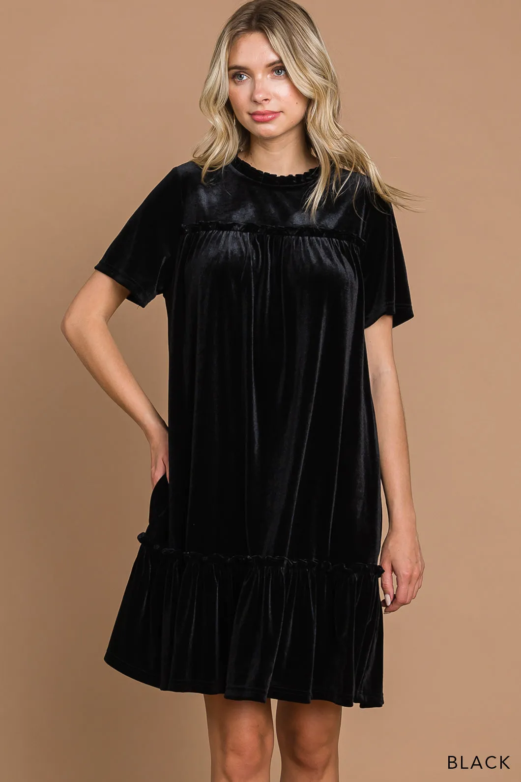 Ruby Velvet Shift Dress