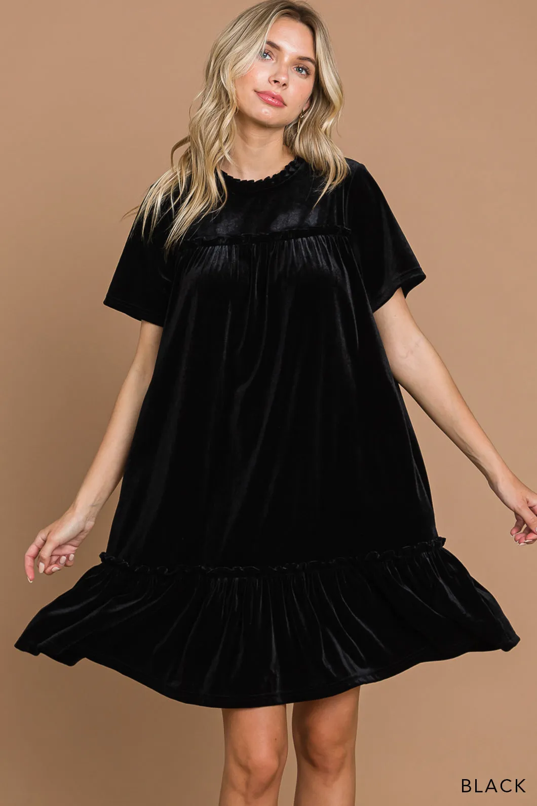 Ruby Velvet Shift Dress