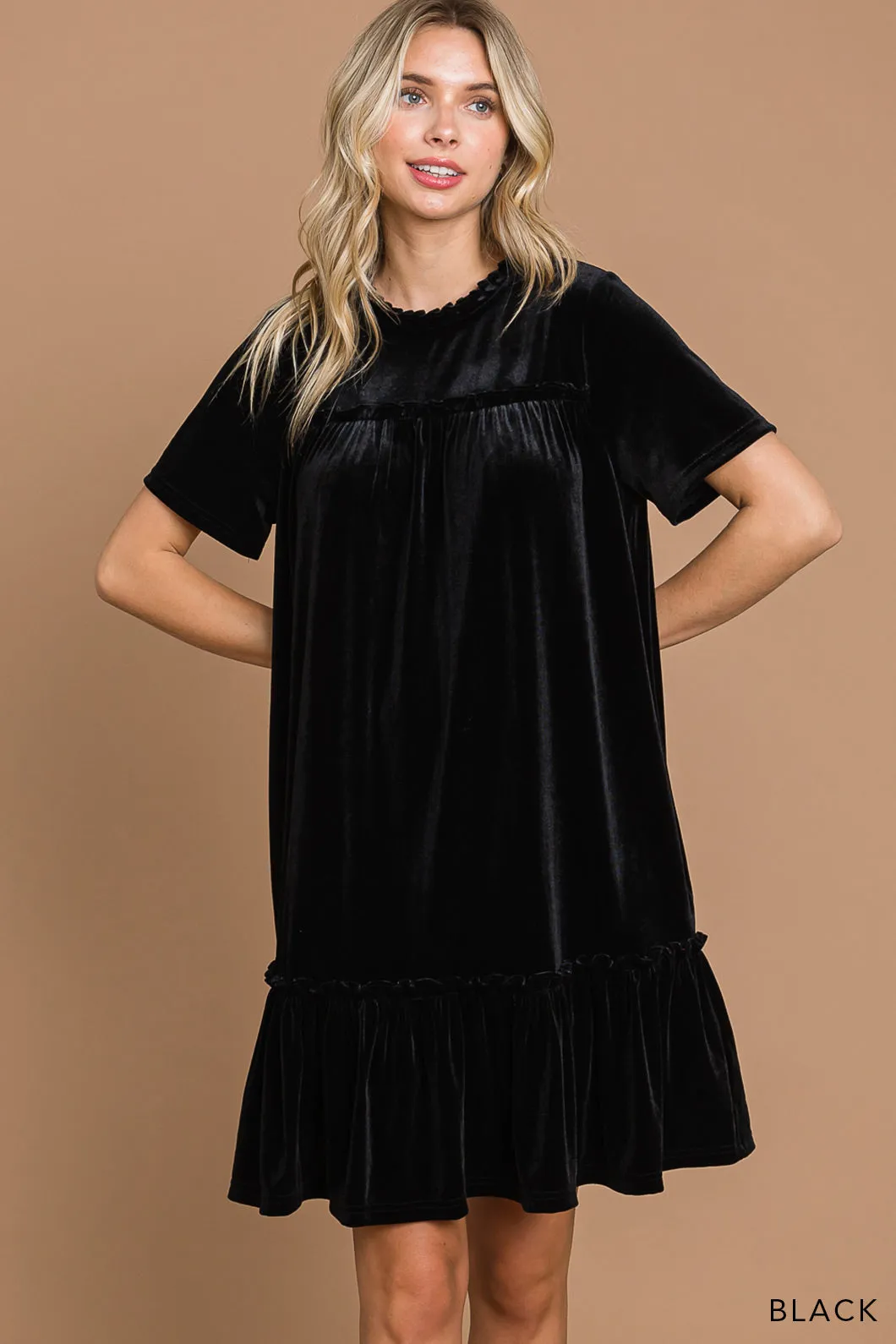 Ruby Velvet Shift Dress
