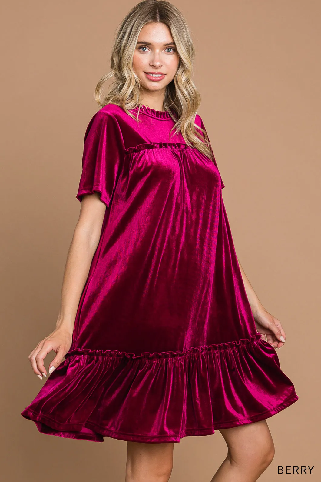 Ruby Velvet Shift Dress