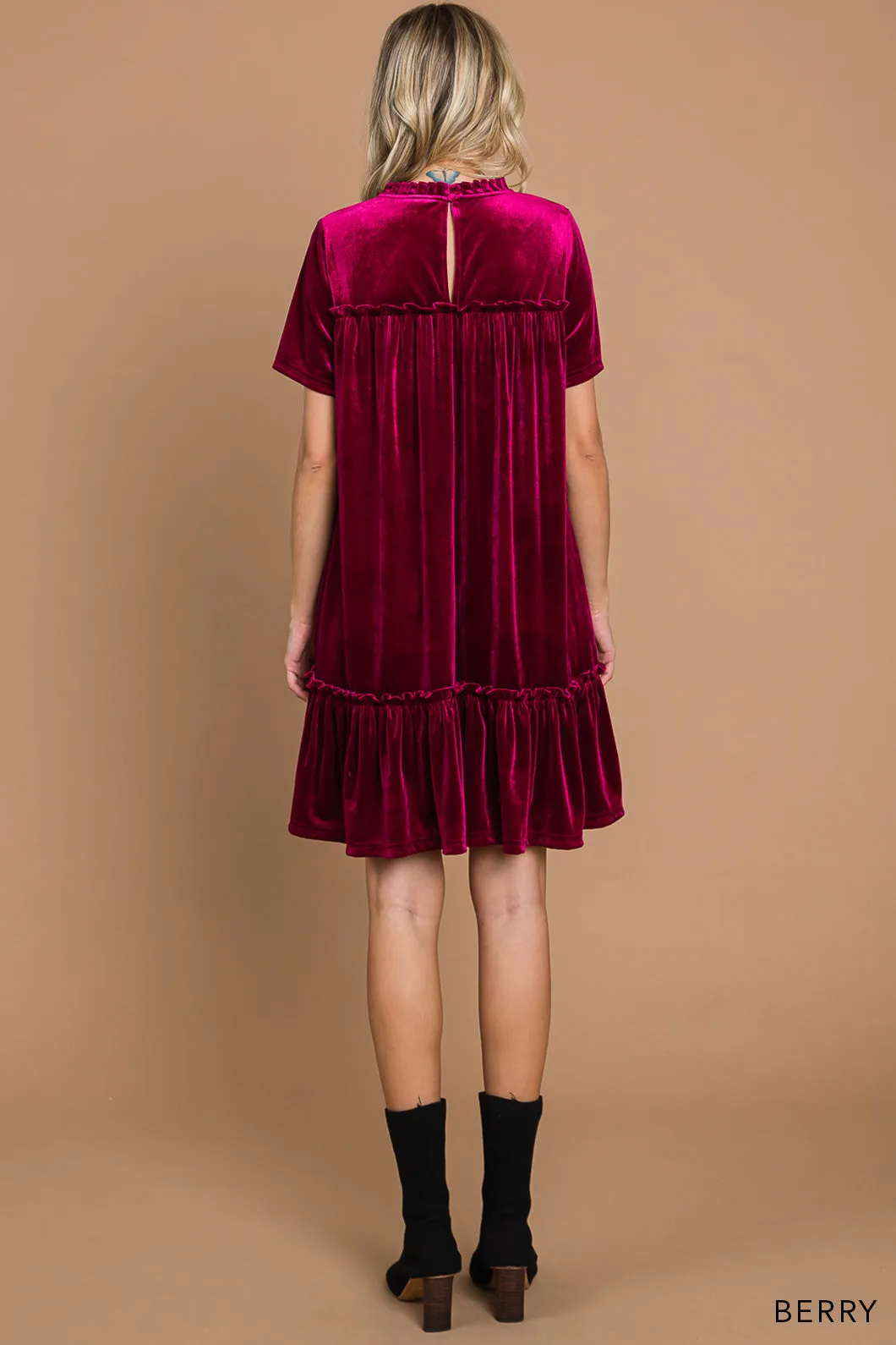Ruby Velvet Shift Dress