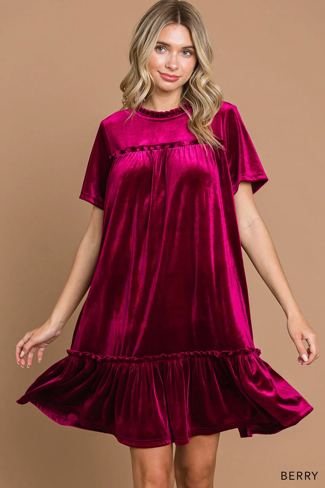 Ruby Velvet Shift Dress