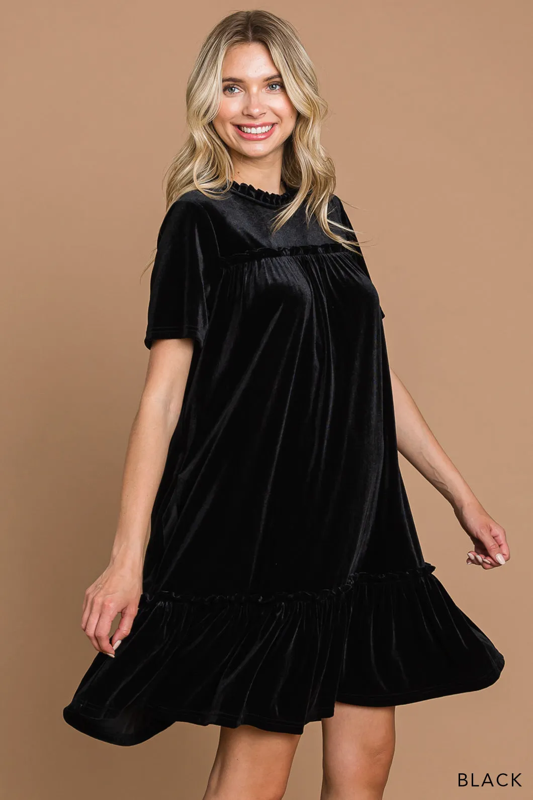 Ruby Velvet Shift Dress