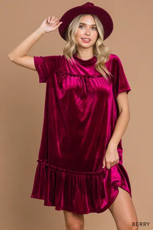 Ruby Velvet Shift Dress