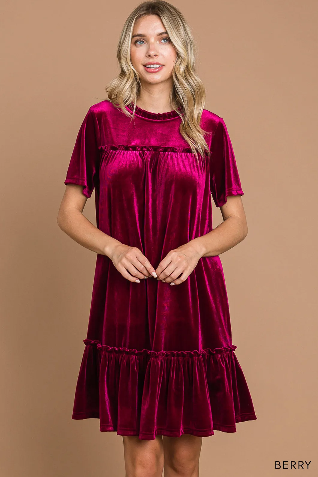 Ruby Velvet Shift Dress