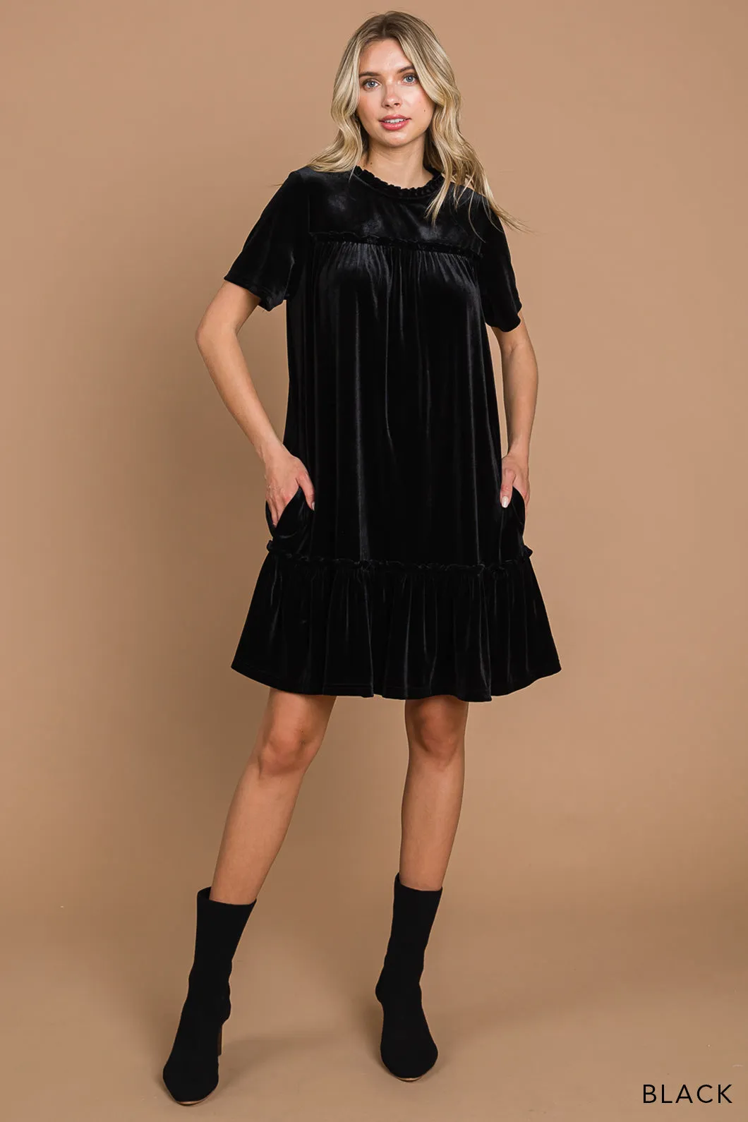 Ruby Velvet Shift Dress
