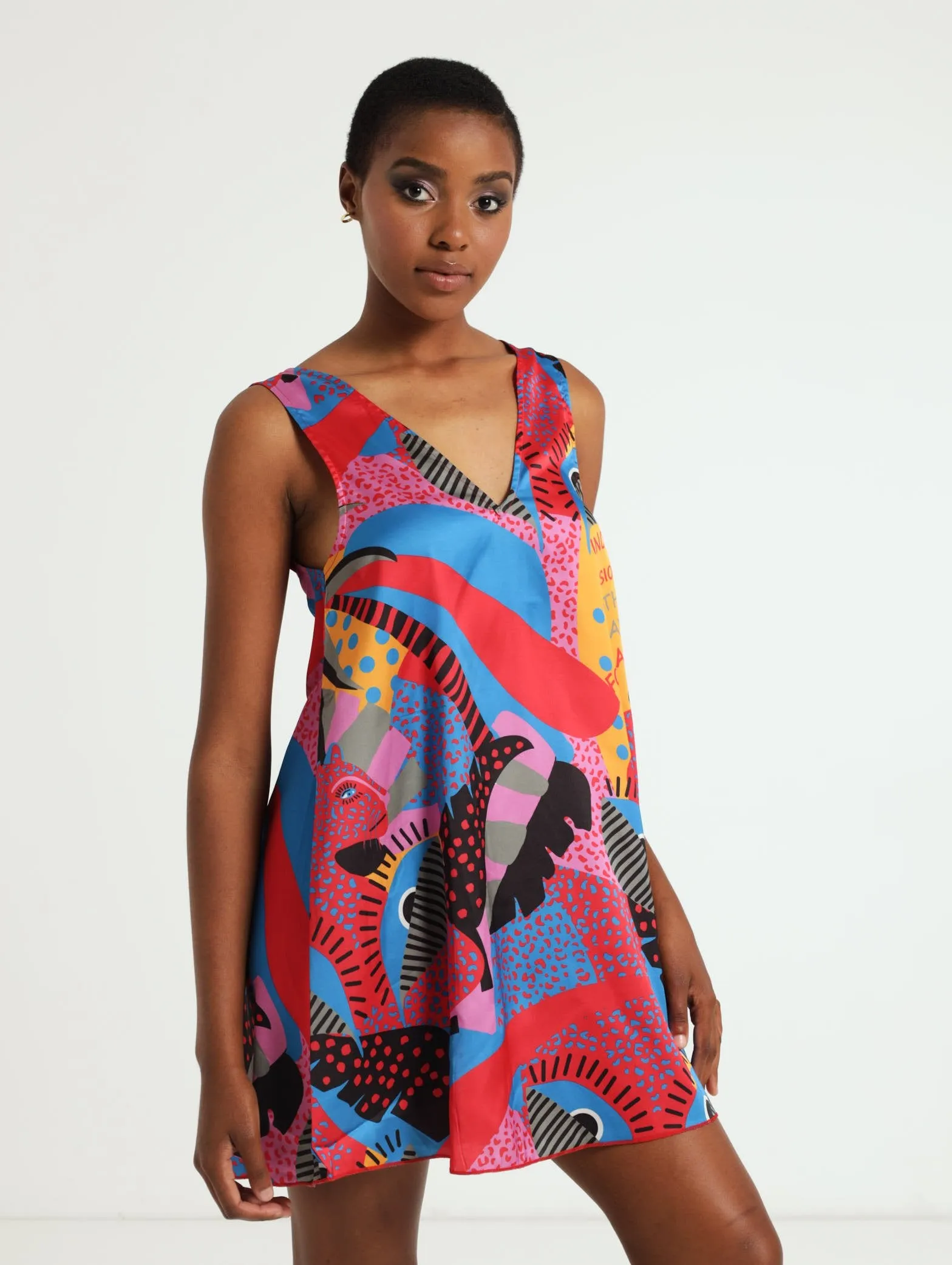 Satin A Line Dress