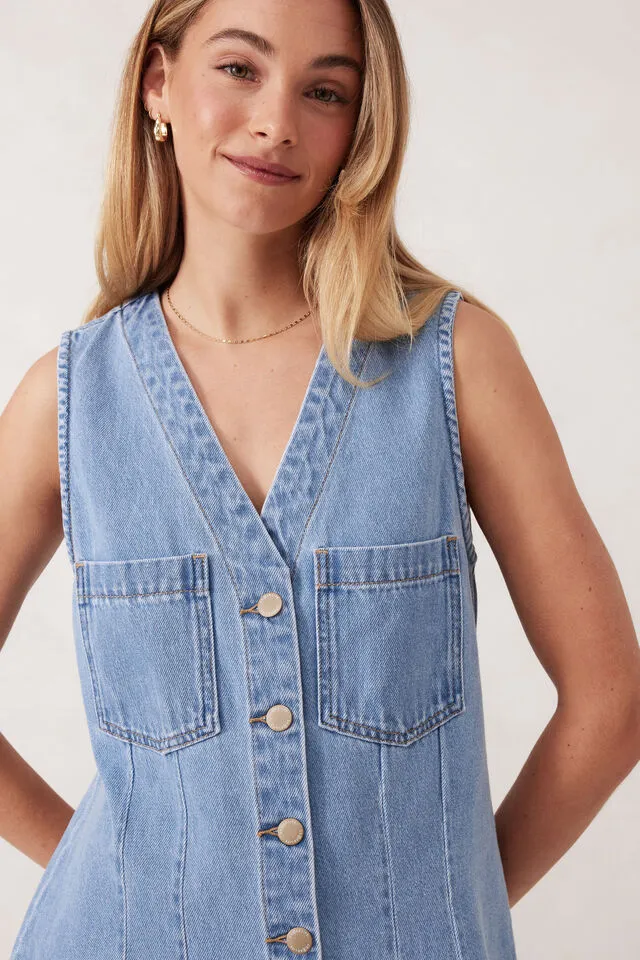 Seamed Mini- Shift dress