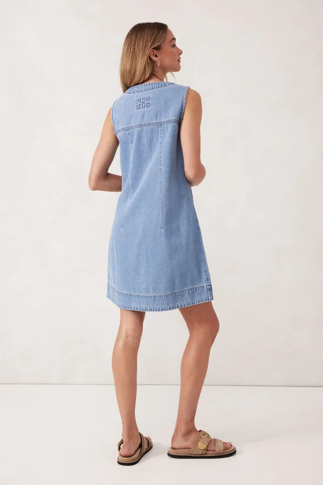 Seamed Mini- Shift dress