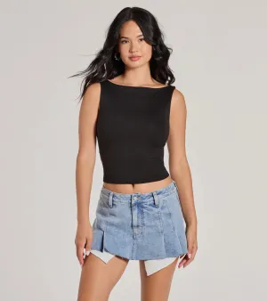 Second Look Open-Back Knit Tank Top