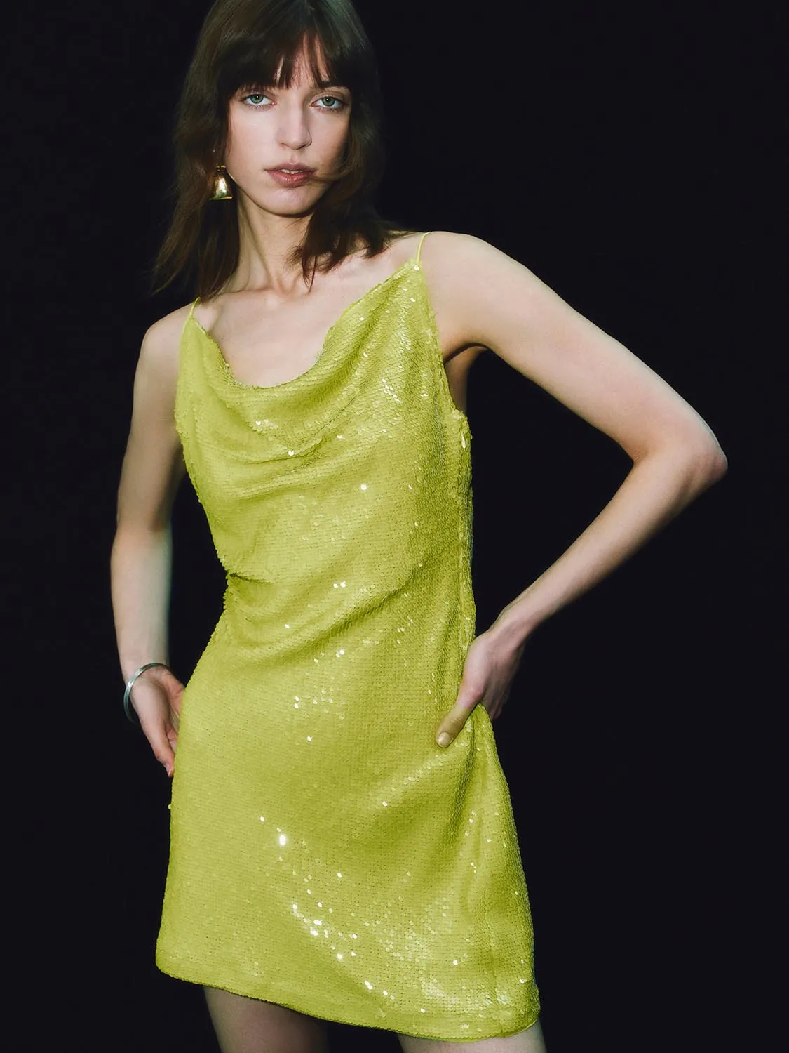 Sequin Cami A-Line Dresses