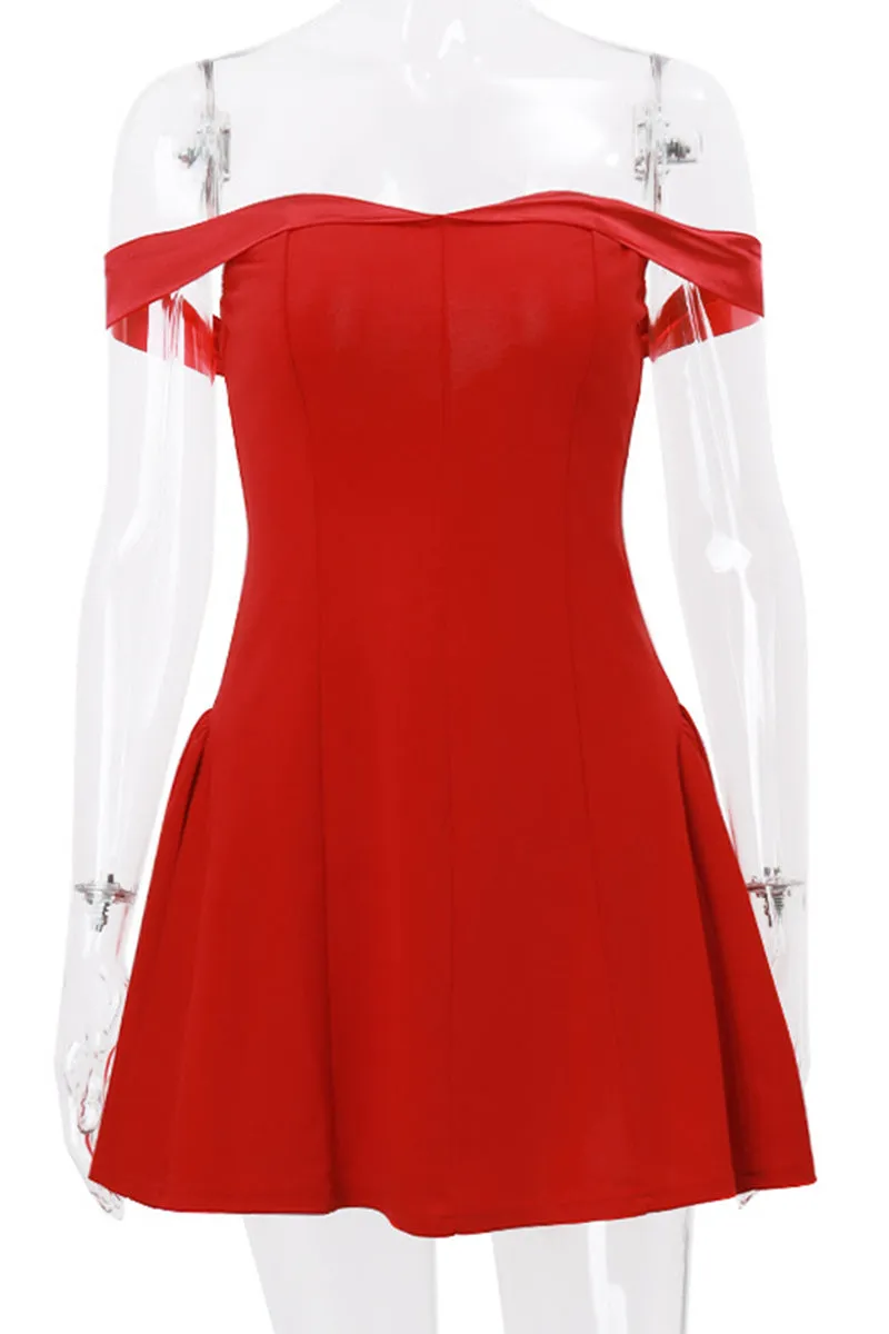 Sexy Party Backless Off Shoulder A Line Dresses