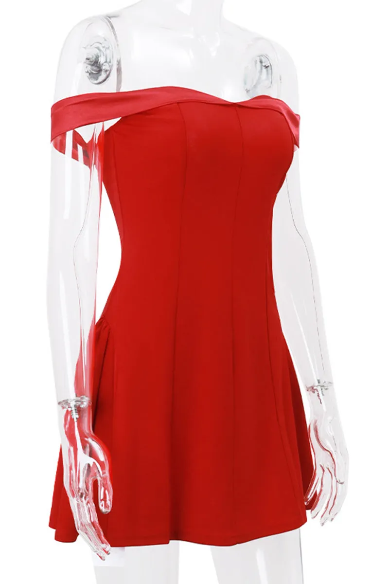 Sexy Party Backless Off Shoulder A Line Dresses