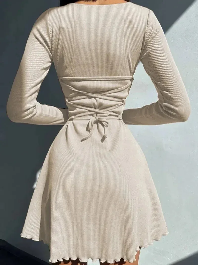 Sexy Tunics High Waist Bandage A-line Short Dresses