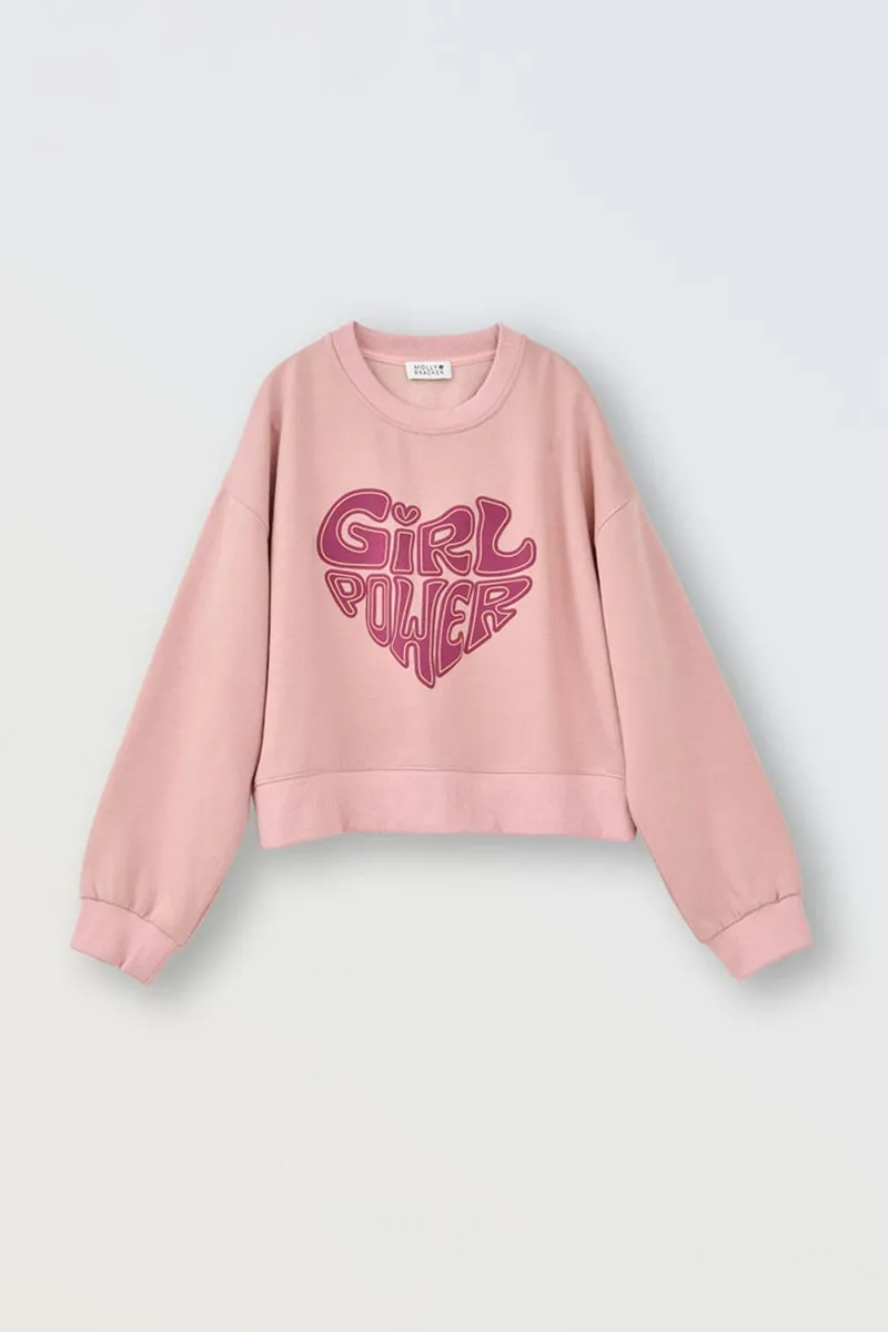 SHORT FLOCKED SWEATSHIRT