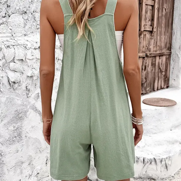 Short Jumpsuit with Adjustable Straps