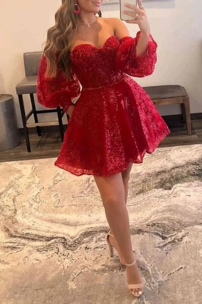 Skylar |A-Line Sweetheart Homecoming Dress
