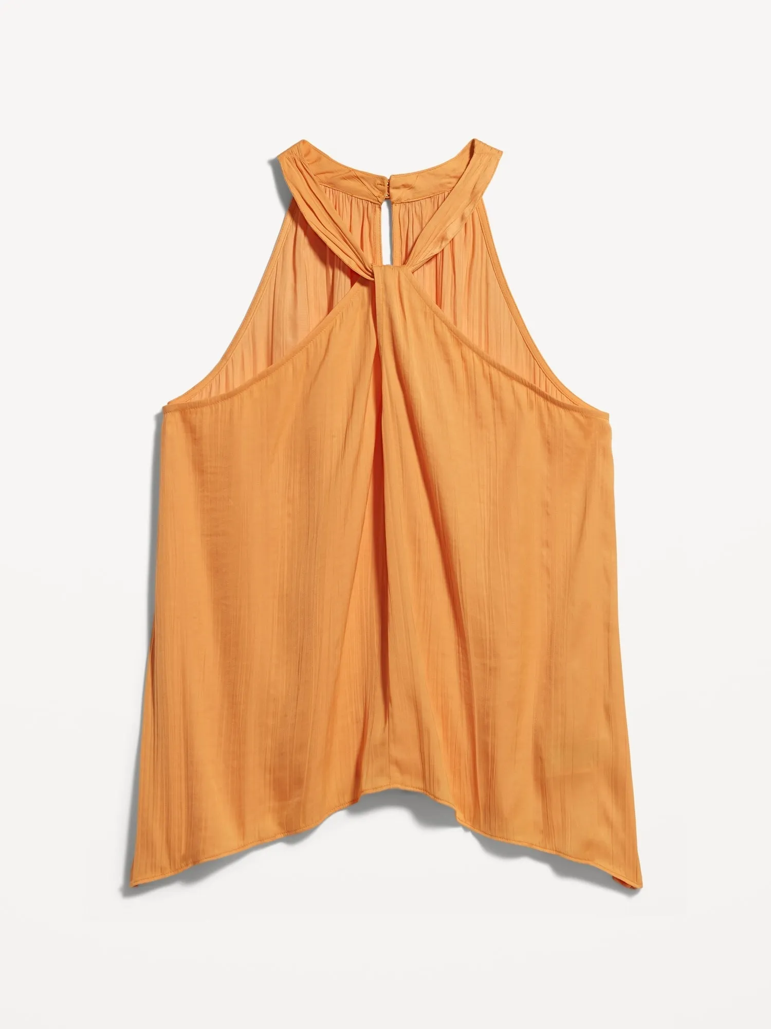 Sleeveless Satin Twist-Front Top for Women