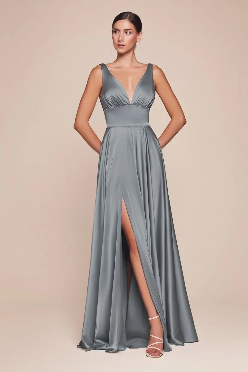 SOFT SATIN A-LINE DRESS