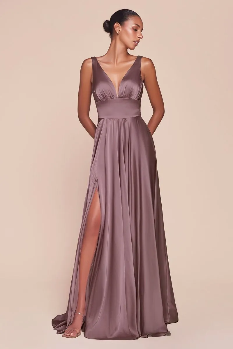SOFT SATIN A-LINE DRESS