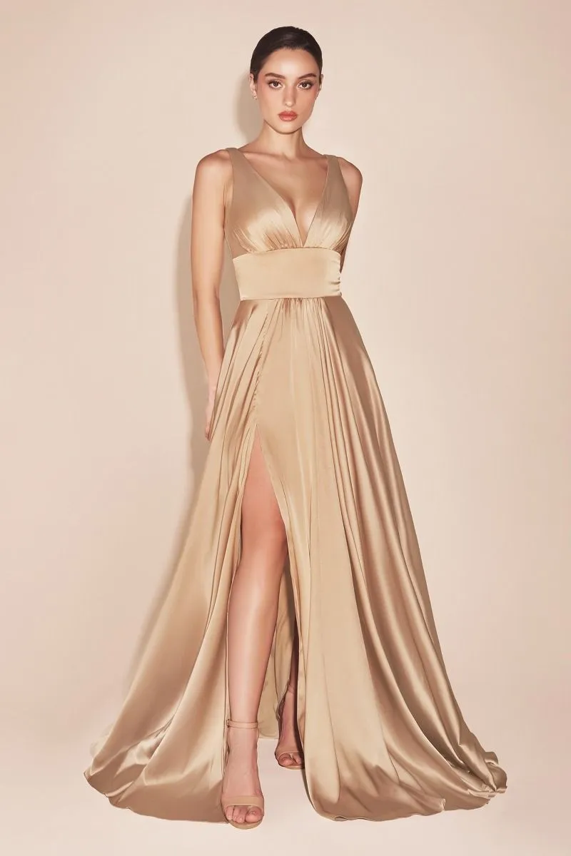 SOFT SATIN A-LINE DRESS