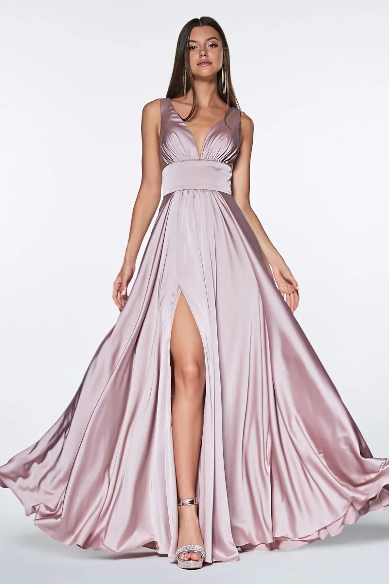 SOFT SATIN A-LINE DRESS