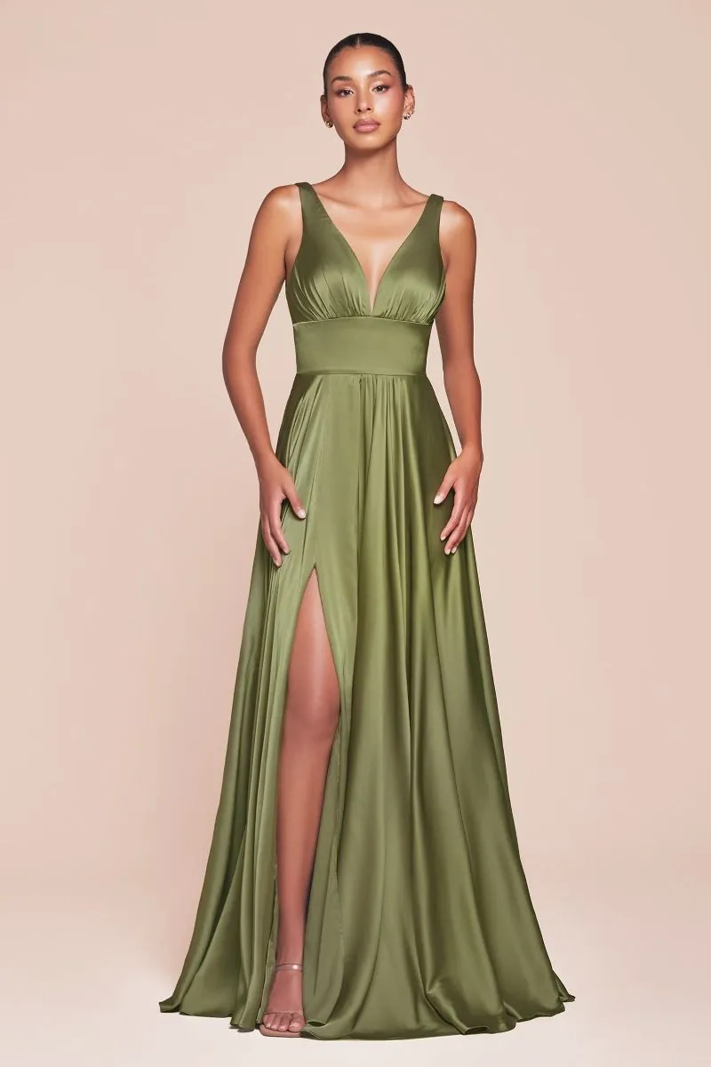 SOFT SATIN A-LINE DRESS