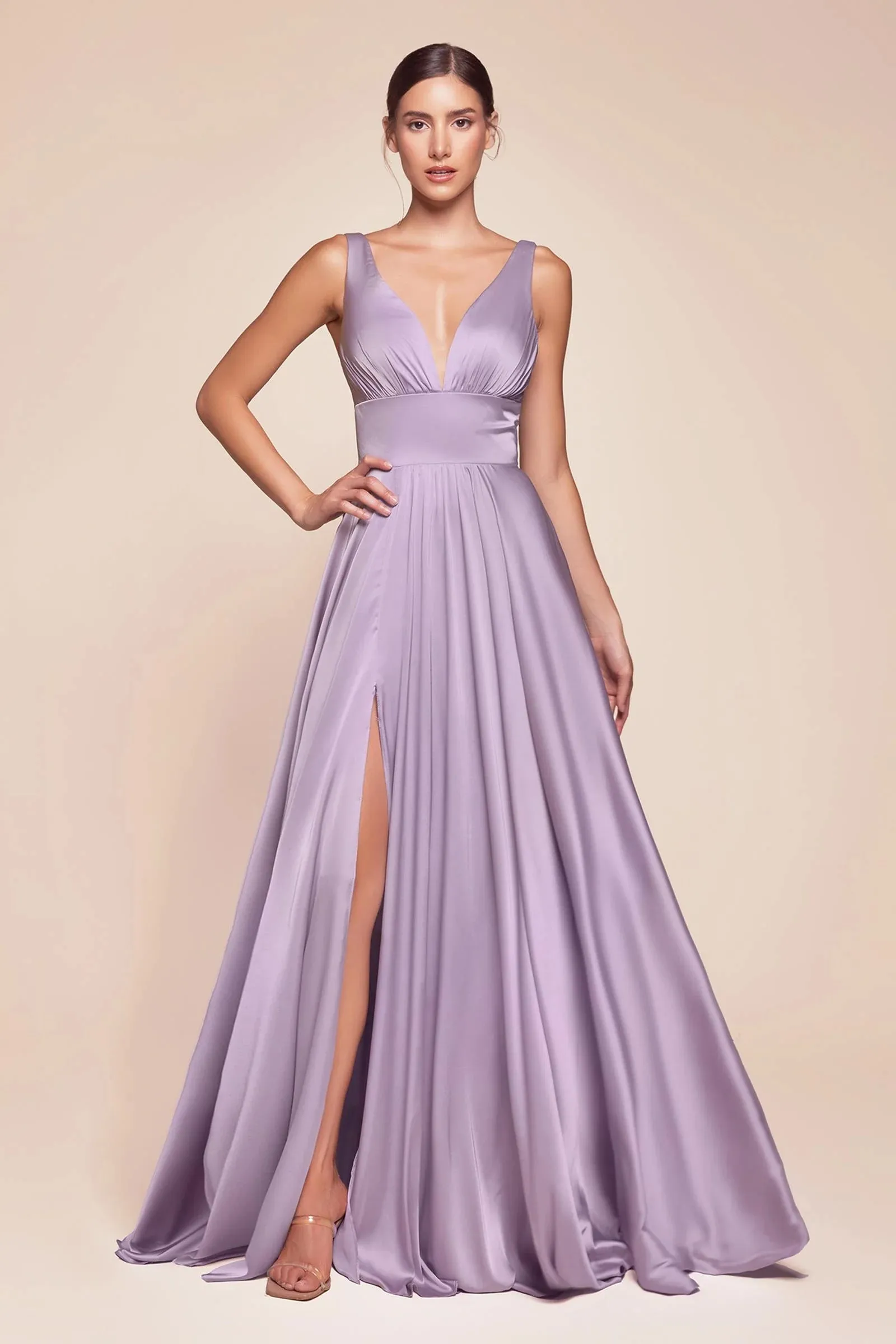 SOFT SATIN A-LINE DRESS