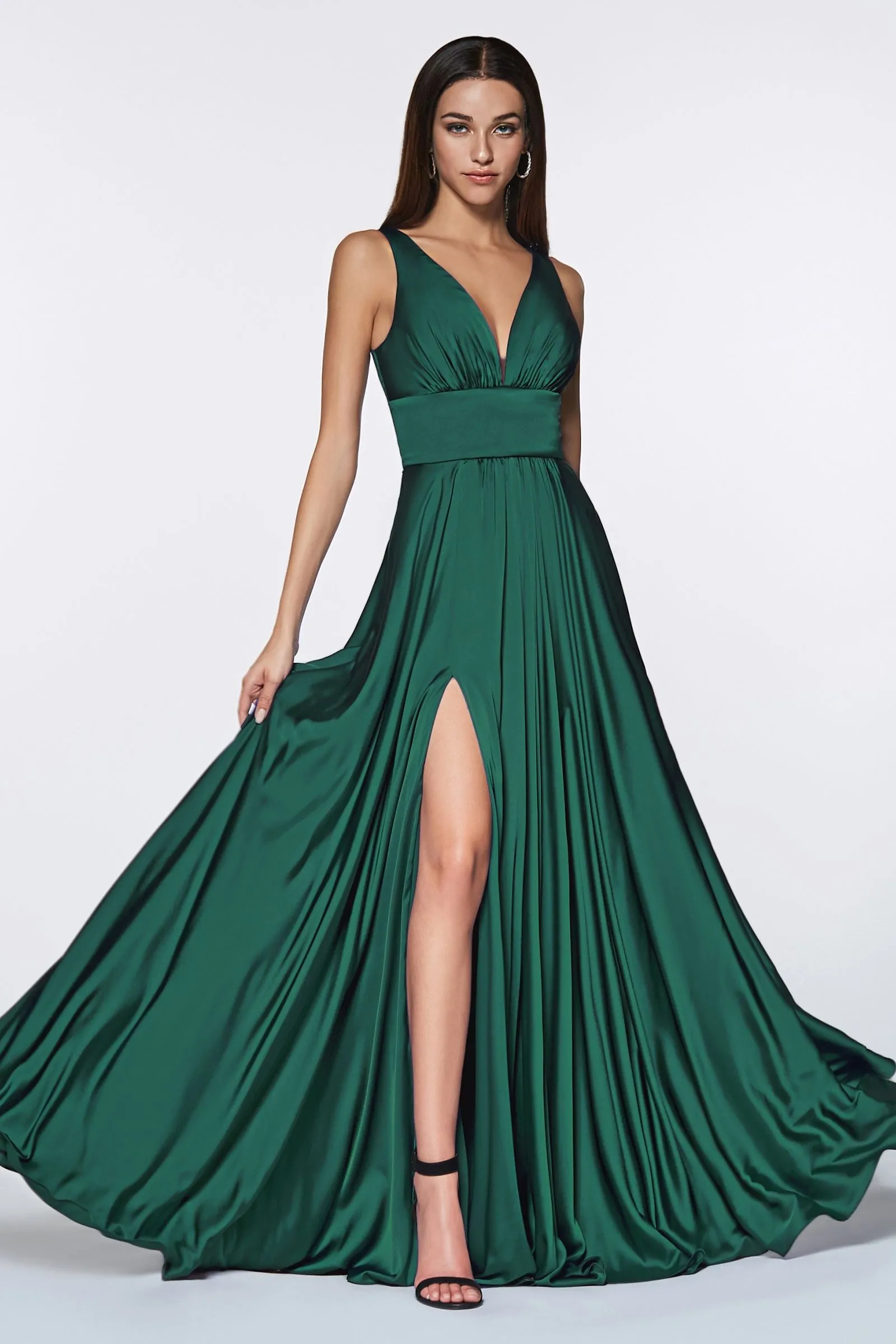 SOFT SATIN A-LINE DRESS