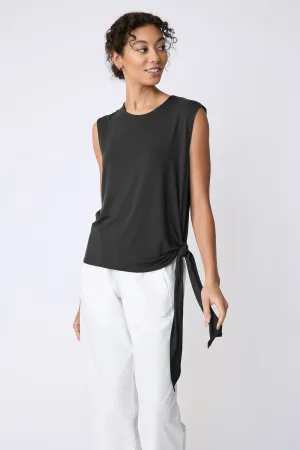 Sonia Tie Tank - Black