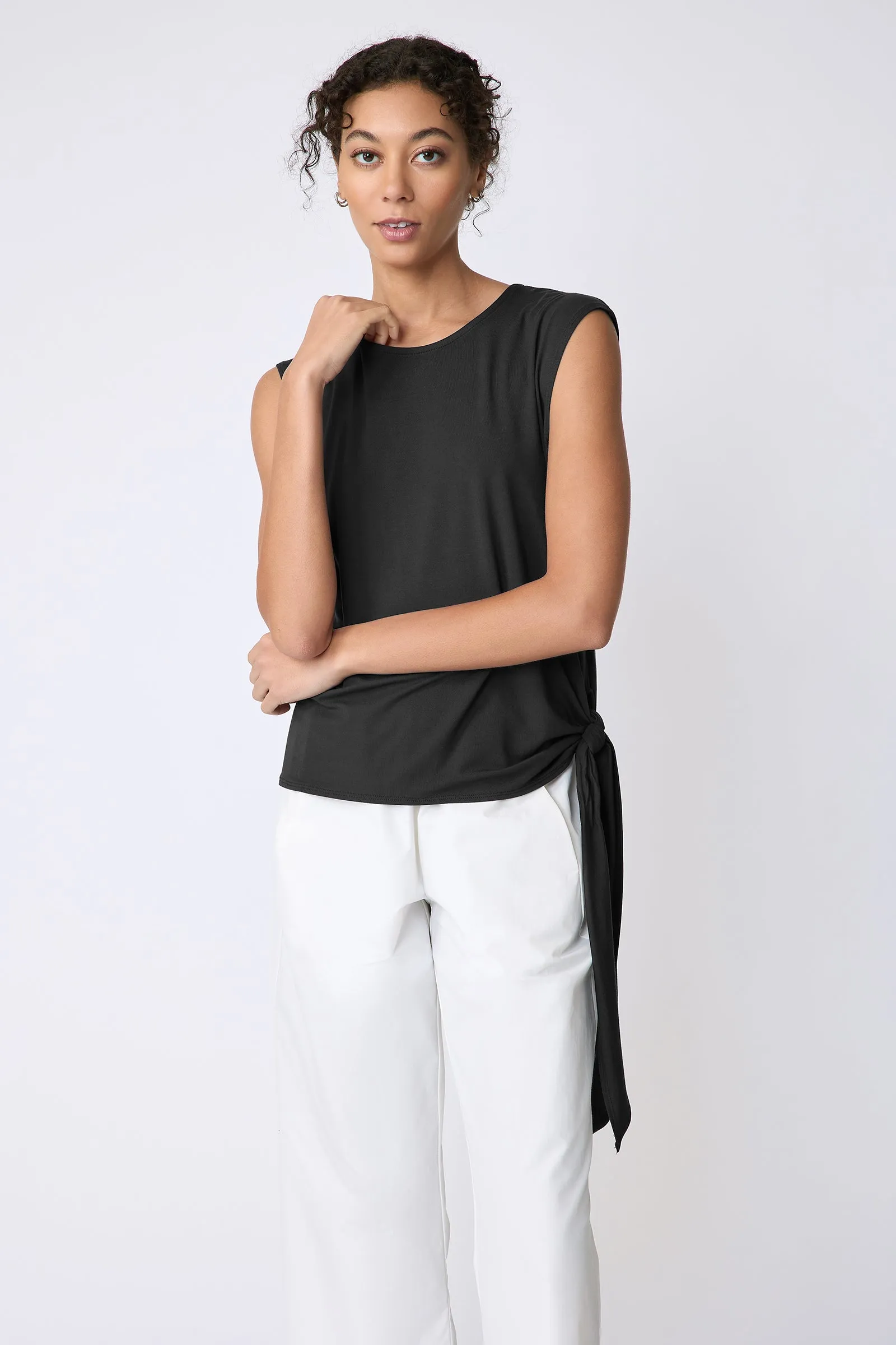 Sonia Tie Tank - Black