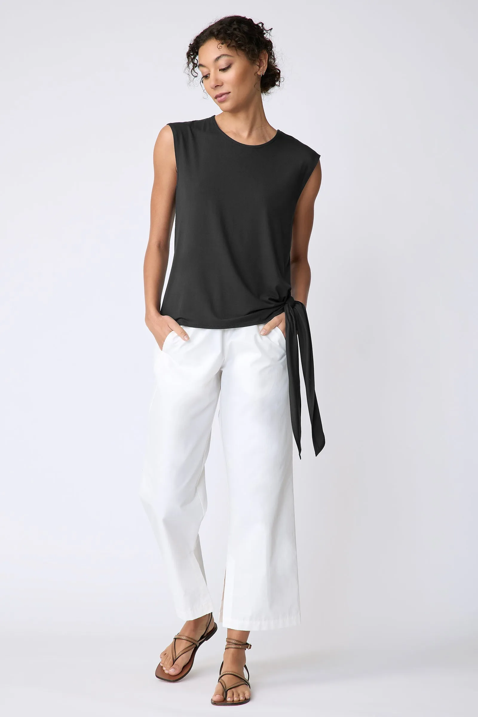 Sonia Tie Tank - Black