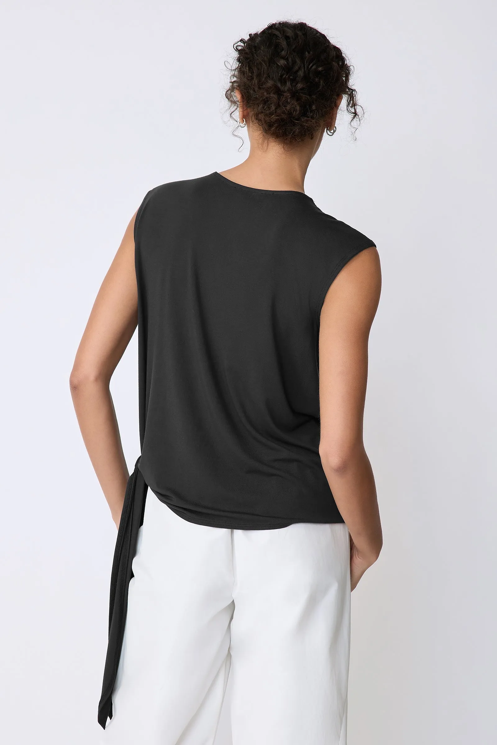 Sonia Tie Tank - Black