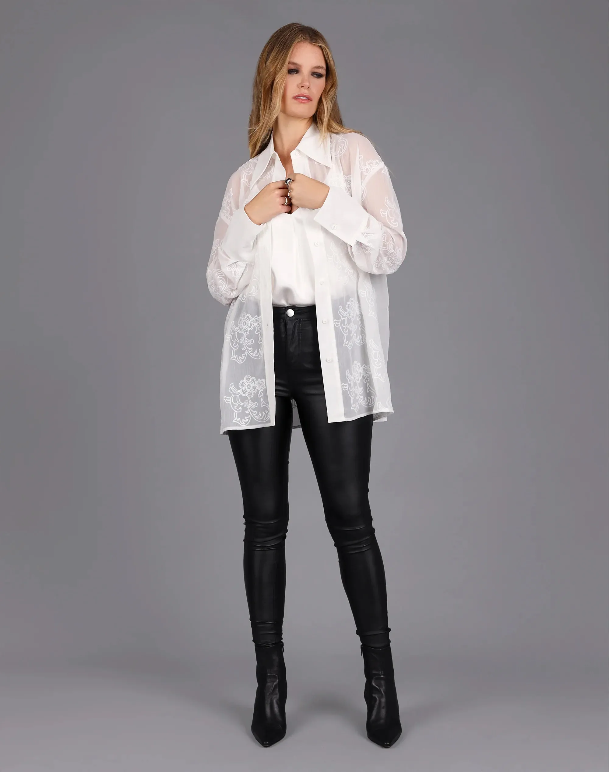Storm | Embroidered Oversized Shirt