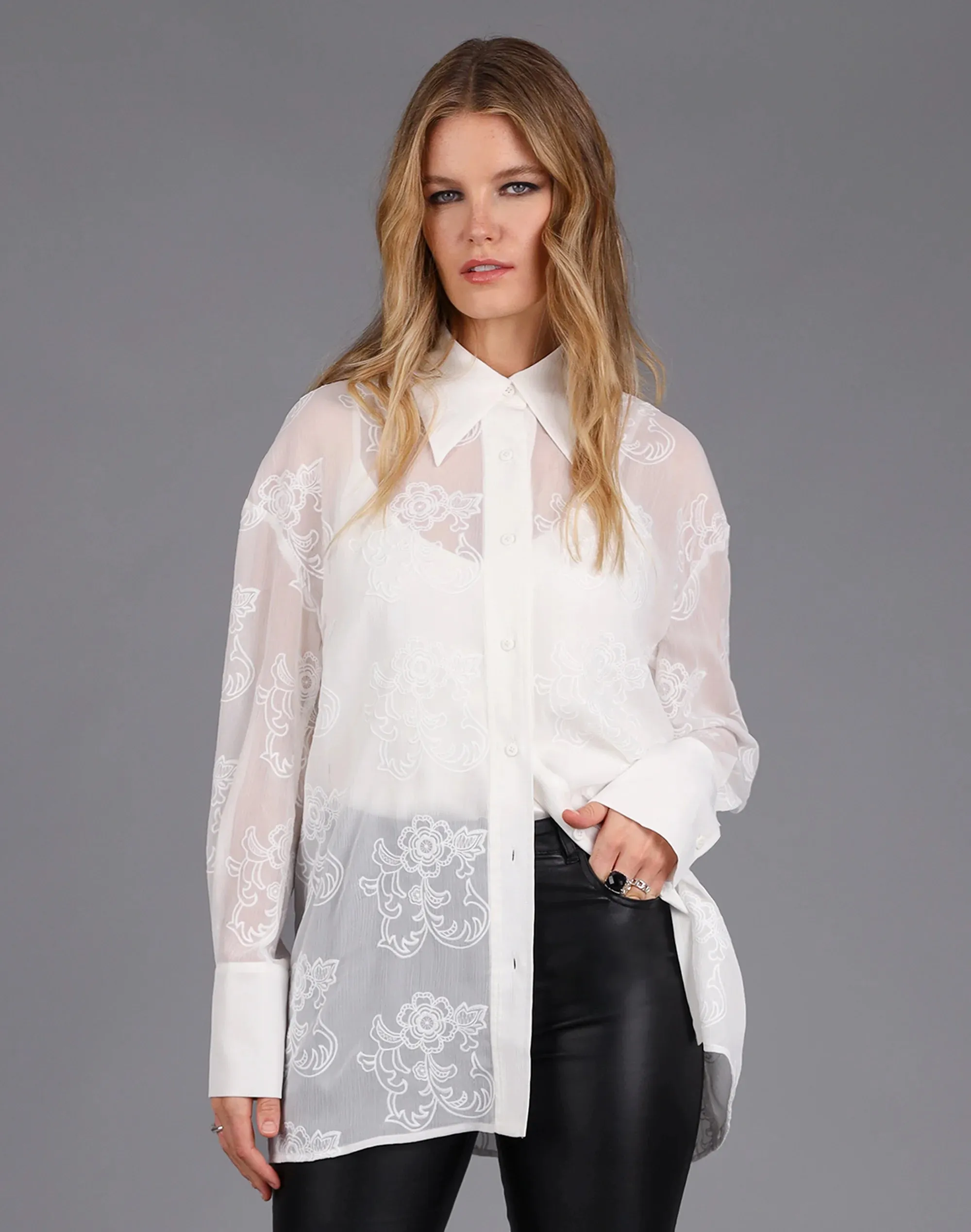 Storm | Embroidered Oversized Shirt